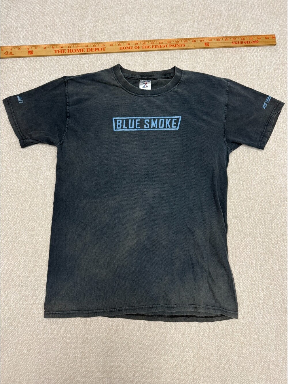 Jerzees Blue Smoke Jazz Standard Restaurant Promo Black Graphic T-Shirt Mens S